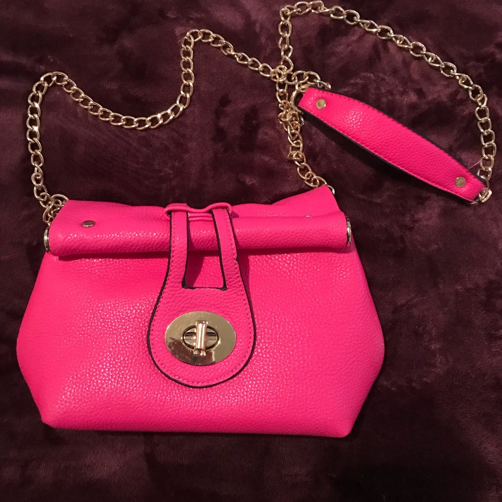 Neon Hot Pink Purse